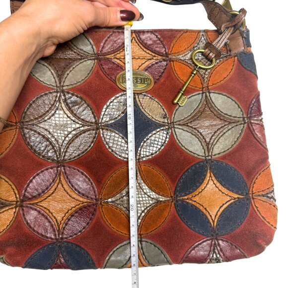 Rare Fossil Multicolour Patchwork Leather Hobo Bag – Excellent Condition - Picture 14 of 15